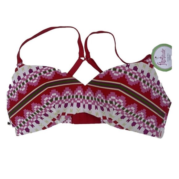 Flirtitude Snow Fair Isle My Fave Lounge Wireless Bra Size 32B - Picture 1 of 9